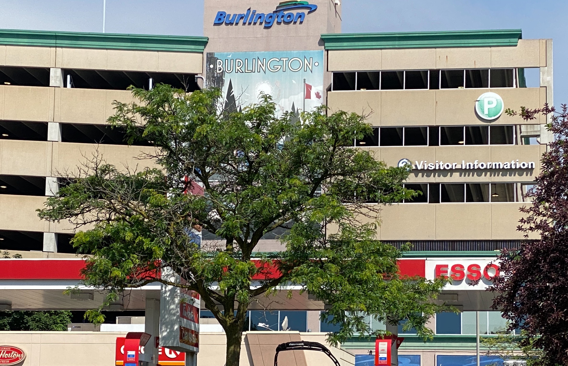 Parking garage near Spencer Smith Park in downtown Burlington.